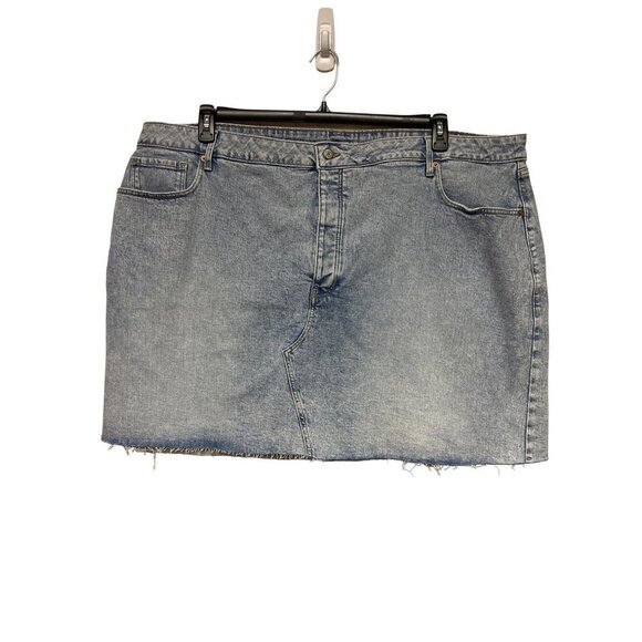 Old Navy Dresses & Skirts - NEW! Old Navy Button Fly Denim Cut Off Jean Skirt Plus Size Women's 28